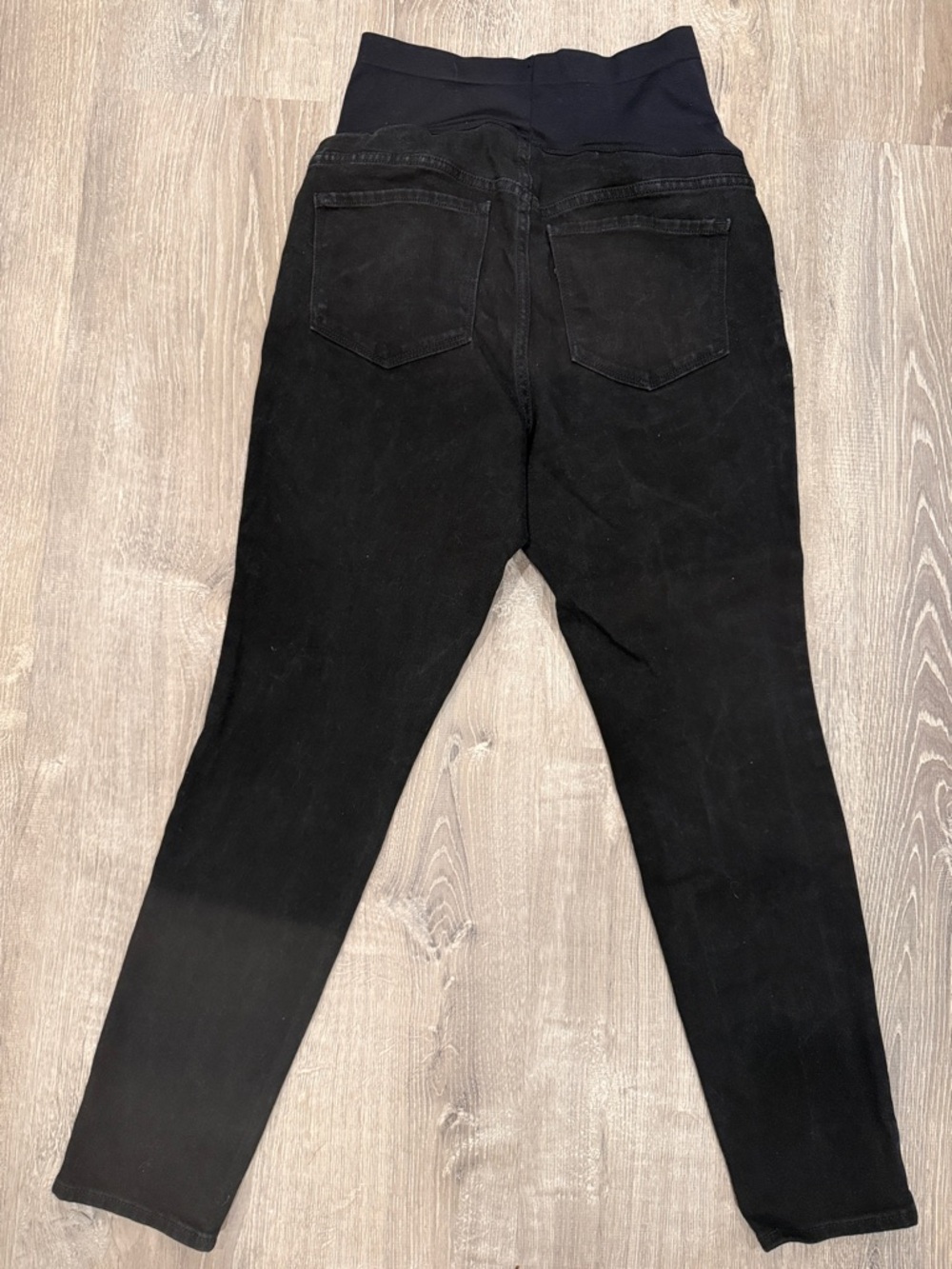 Black Maternity Skinny Jeans with Stretch Waistband, Size 14 - Picture 5 of 6